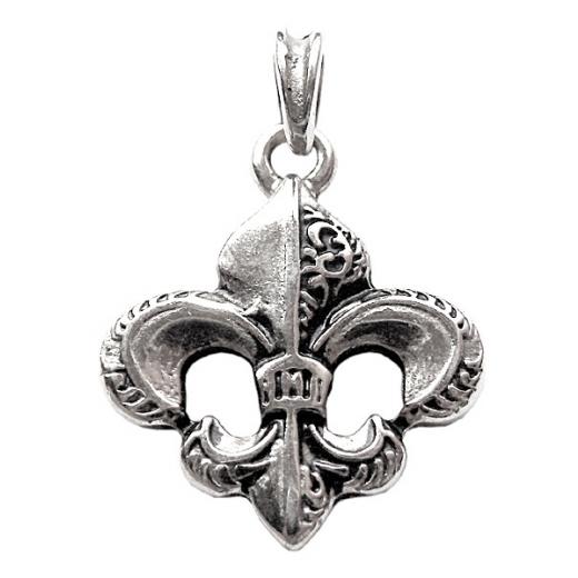 Fleur de Lys L (Kettenanhänger in Silber)