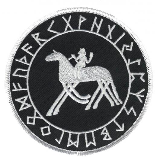 Sleipnir im Runenkreis (Aufnäher)