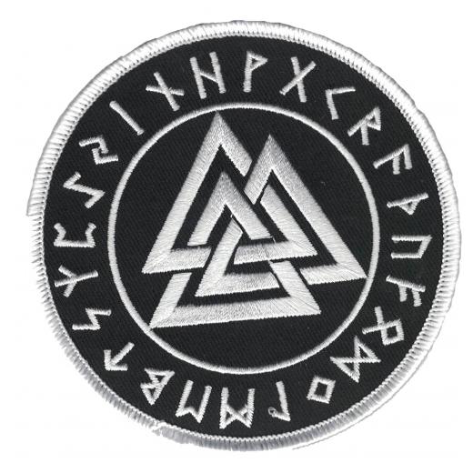 Valknut im Runenkreis (Aufnäher)